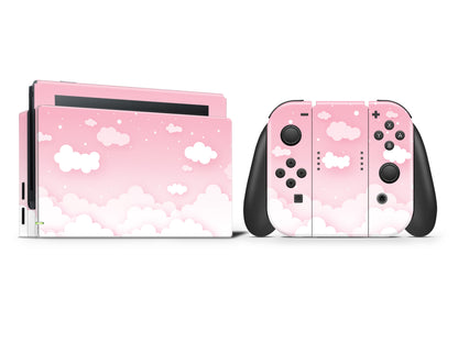 Pastel pink sky clouds 3M Vinyl Skin/Wrap for Nintendo Switch