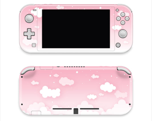 Pastel Pink Sky Clouds 3M Vinyl Skin/Wrap for Switch Lite